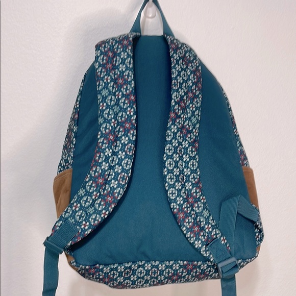Roxy Blue and Brown Geometric Pattern Backpack EUC No Callouts main image 9